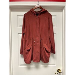 Torrid Rust Sift Sweatshirt Style Hooded Barn Jacket sz 2X EUC